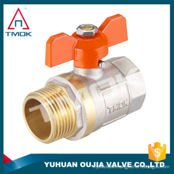 water flow meter brass valve PTFE/O-ring seal ball valve port size G1 inch brass ball valve for water, oil, gas